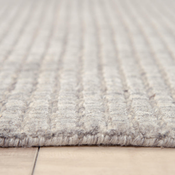 Rizzy Cable CBA699 Hand Loomed Solid/Tone on Tone  Wool Rug Oyster 8'6" x 11'6"