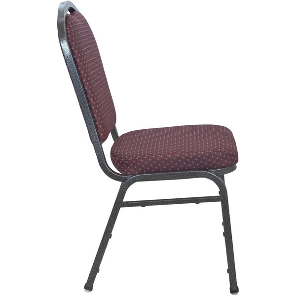 English Elm Advantage Premium Burgundy Crown Back Banquet Chair - Stylish, Durable & Comfortable Event Seating CBMW-202
