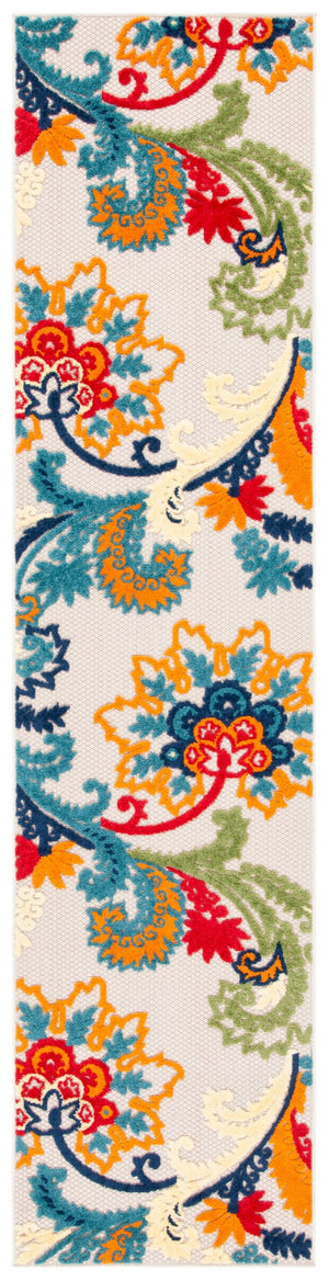 Safavieh Cabana 305 Power Loomed Indoor / Outdoor Rug Ivory / Blue 5'-3" x 5'-3" Square