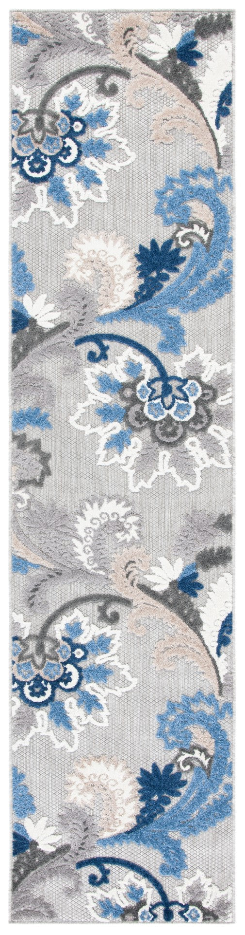 Safavieh Cabana 305 Power Loomed Indoor / Outdoor Rug Grey / Blue 5'-3" x 5'-3" Square