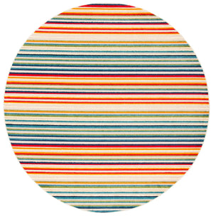 Safavieh Cabana Indoor/Outdoor Area Rug - Cheerful Striped Design For Vibrant Living Spaces And Durability Ivory ,Green Polypropylene Cbn323a-4sq