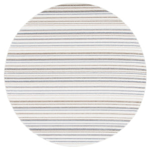 Safavieh Cabana Contemporary Ivory And Grey Striped Rug — Low-Pile, Stain-Resistant Power-Loomed Turkish Design 6'-7" x 9'-0" CBN323B-7