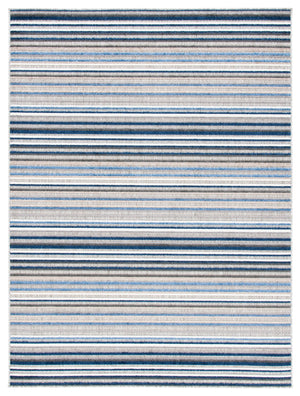 Safavieh Cabana Contemporary Grey & Blue Area Rug — Low-Profile 1/4" Pile, Durable Power-Loomed Turkish Craftsmanship 6'-0" x 8'-0" CBN323F-68
