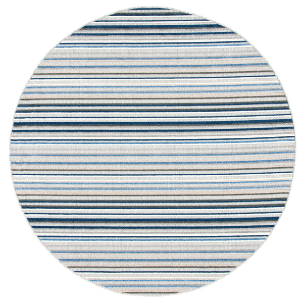 Safavieh Cabana Contemporary Grey & Blue Area Rug — Low-Profile 1/4" Pile, Durable Power-Loomed Turkish Craftsmanship 6'-0" x 8'-0" CBN323F-68
