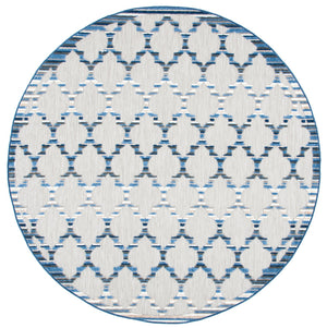 Safavieh Cabana Runner Rug 2'2" X 7'0" - Elegant Grey & Blue Pattern For Indoor/Outdoor Use, Durable Design Grey ,Blue Polypropylene Cbn333g-27
