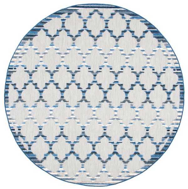Safavieh Cabana Runner Rug 2'2" X 7'0" - Elegant Grey & Blue Pattern For Indoor/Outdoor Use, Durable Design Grey ,Blue Polypropylene Cbn333g-27