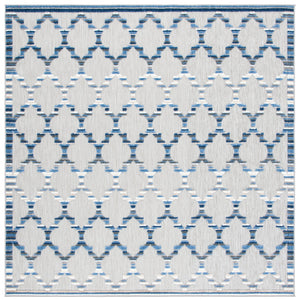 Safavieh Cabana Runner Rug 2'2" X 7'0" - Elegant Grey & Blue Pattern For Indoor/Outdoor Use, Durable Design Grey ,Blue Polypropylene Cbn333g-27