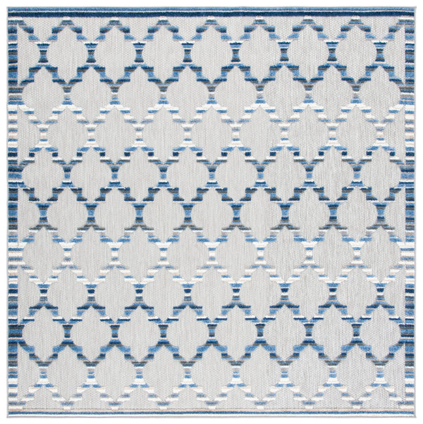 Safavieh Cabana Runner Rug 2'2" X 7'0" - Elegant Grey & Blue Pattern For Indoor/Outdoor Use, Durable Design Grey ,Blue Polypropylene Cbn333g-27