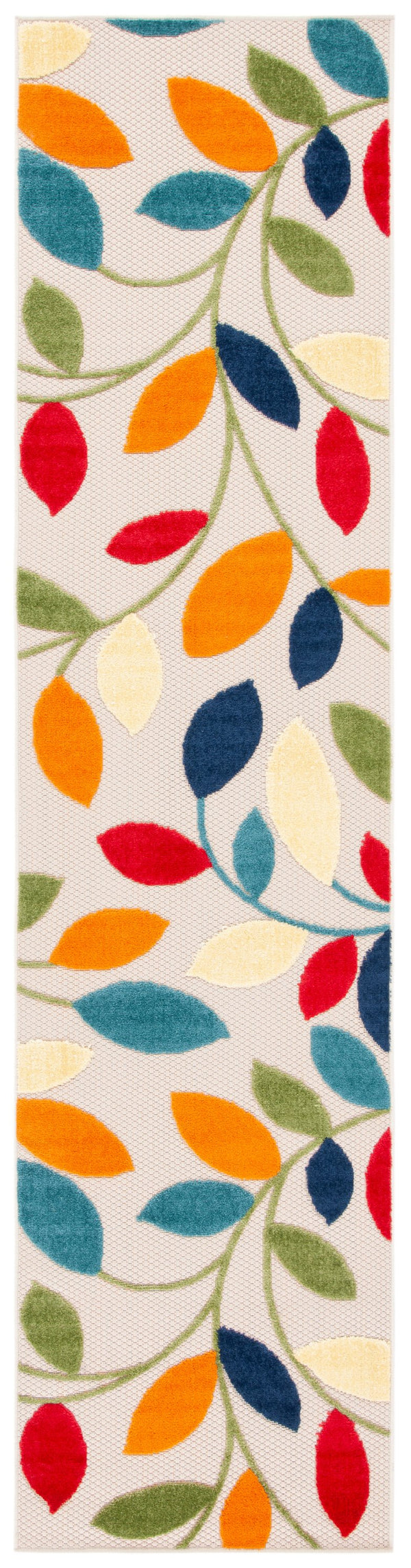 Safavieh Cabana Vibrant Leaf Pattern Area Rug For Indoor And Outdoor Spaces - Durable, Easy To Clean Design Ivory ,Green Polypropylene Cbn369a-3