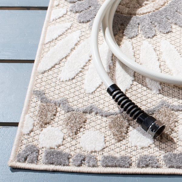 Safavieh Cabana Exquisite Grey/Ivory Area Rug - Timeless Medallion Design For Indoor & Outdoor Elegance Grey ,Ivory Polypropylene Cbn382f-3