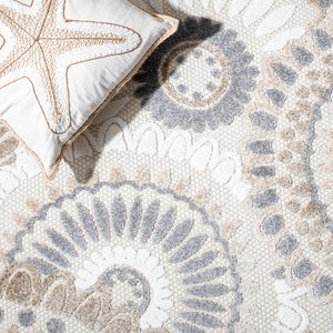 Safavieh Cabana Exquisite Grey/Ivory Area Rug - Timeless Medallion Design For Indoor & Outdoor Elegance Grey ,Ivory Polypropylene Cbn382f-3