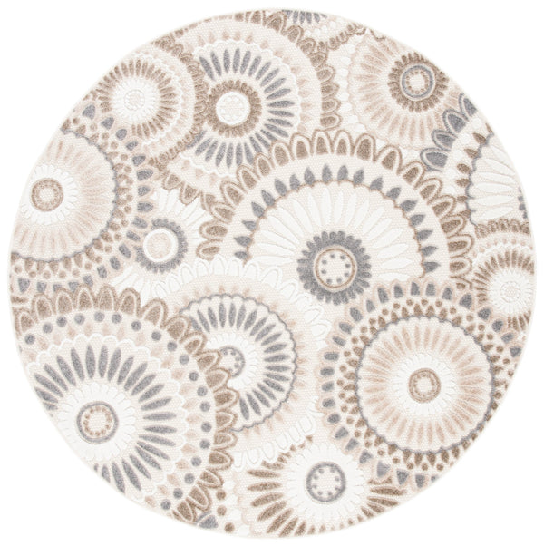 Safavieh Cabana Modern Grey Ivory Runner Rug For Hallways — Durable Power‑Loomed Polypropylene, Low‑Pile 2'-2" x 15'-0" CBN382F-215