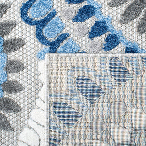 Safavieh Cabana Exquisite Grey/Ivory Area Rug - Timeless Medallion Design For Indoor & Outdoor Elegance Grey ,Blue Polypropylene Cbn382g-213