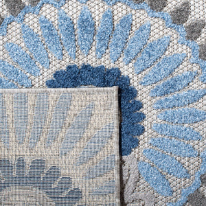 Safavieh Cabana Exquisite Grey/Ivory Area Rug - Timeless Medallion Design For Indoor & Outdoor Elegance Grey ,Blue Polypropylene Cbn382g-213