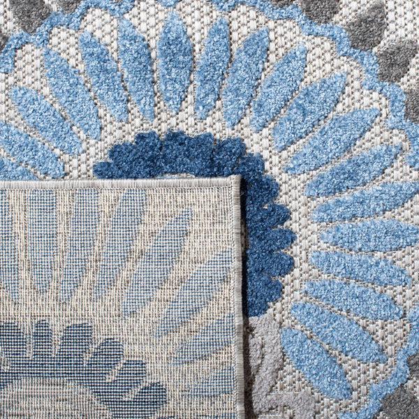 Safavieh Cabana Exquisite Grey/Ivory Area Rug - Timeless Medallion Design For Indoor & Outdoor Elegance Grey ,Blue Polypropylene Cbn382g-213