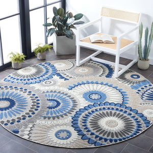 Safavieh Cabana Contemporary Runner 2'2"X15' In Grey-Blue — Low-Profile 1/4" Pile, Durable Power-Loomed Turkey Craftsmanship CBN382G-215