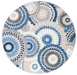 Safavieh Cabana Exquisite Grey/Ivory Area Rug - Timeless Medallion Design For Indoor & Outdoor Elegance Grey ,Blue Polypropylene Cbn382g-213