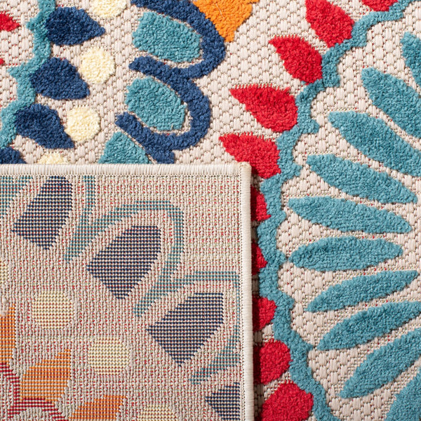 Safavieh Cabana Exquisite Grey/Ivory Area Rug - Timeless Medallion Design For Indoor & Outdoor Elegance Blue ,Ivory Polypropylene Cbn382m-217