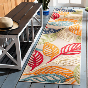 Safavieh Cabana Ivory Green 10X14 Area Rug – Turkish Power-Loomed Floral Tropical Design, Low Pile Durable CBN399A-10