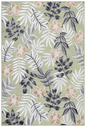 Safavieh Cabana Contemporary Olive & Grey Area Rug, Power-Loomed In Turkey, Low-Profile Durable Soft Feel 8'-0" x 10'-0" CBN405X-8