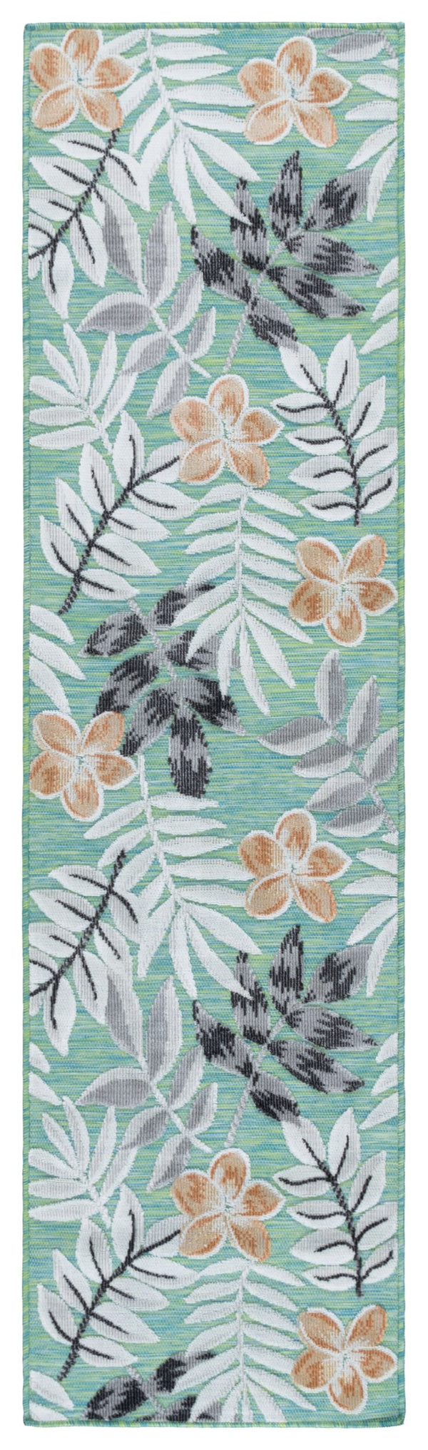 Safavieh Cabana Modern Low-Profile Area Rug In Blue-Green Grey Blend — Power-Loomed, Durable, Stain-Resistant 9'-0" x 12'-0" CBN405Y-9