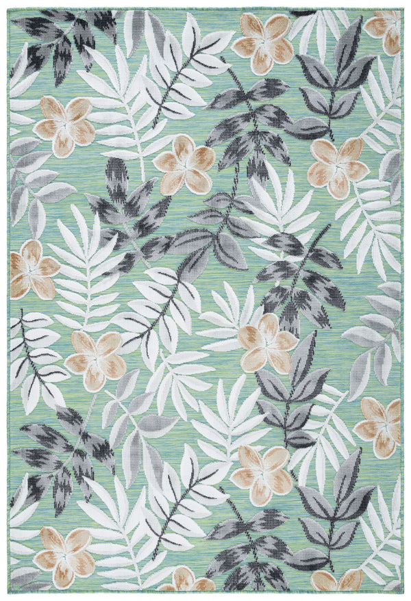 Safavieh Cabana Modern Low-Profile Area Rug In Blue-Green Grey Blend — Power-Loomed, Durable, Stain-Resistant 9'-0" x 12'-0" CBN405Y-9