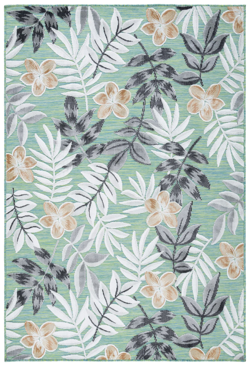 Safavieh Cabana Tranquil Blue Green And Grey Square Rug — Low-Profile Turkish Power-Loomed, Durable, Soft 6'-5" x 6'-5" CBN405Y-7SQ