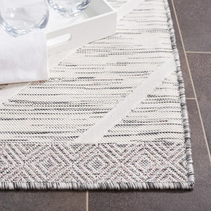 Safavieh Cabana 410 Power Loomed Indoor / Outdoor Rug Ivory / Grey 6'-5" x 6'-5" Square