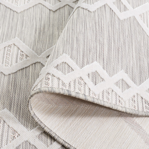 Safavieh Cabana 412 CBN412 Power Loomed Indoor / Outdoor Rug Grey / Ivory CBN412F-7SQ