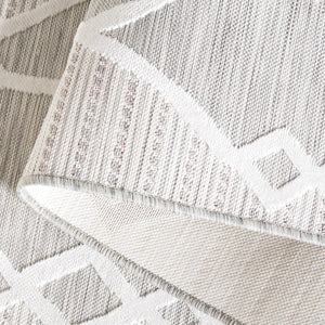 Safavieh Cabana 412 CBN412 Power Loomed Indoor / Outdoor Rug Grey / Ivory CBN412F-7SQ