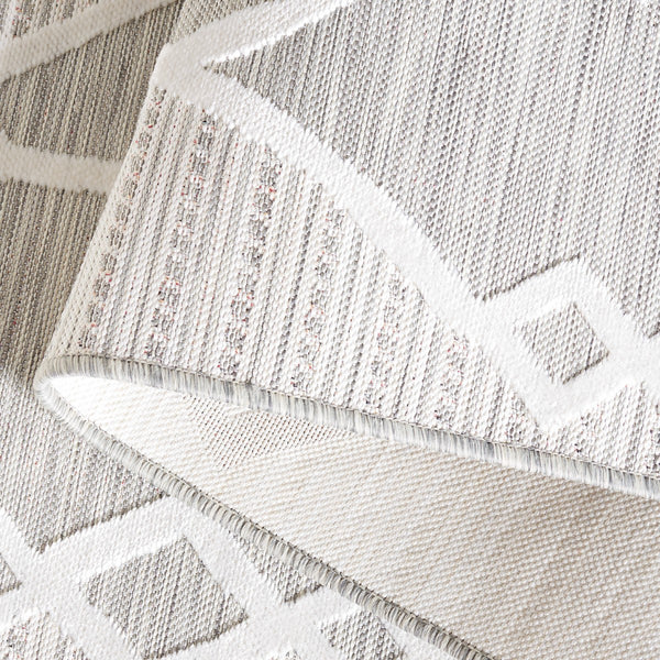 Safavieh Cabana 412 CBN412 Power Loomed Indoor / Outdoor Rug Grey / Ivory CBN412F-7SQ