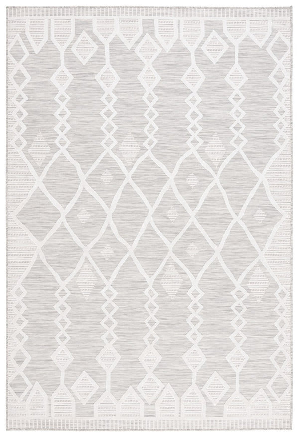 Safavieh Cabana 412 CBN412 Power Loomed Indoor / Outdoor Rug Grey / Ivory CBN412F-7SQ