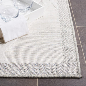 Safavieh Cabana 416 CBN416 Power Loomed Indoor / Outdoor Rug Ivory / Grey CBN416F-5