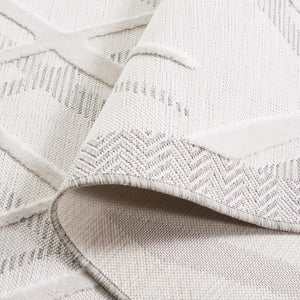 Safavieh Cabana 416 CBN416 Power Loomed Indoor / Outdoor Rug Ivory / Grey CBN416F-5