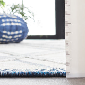 Safavieh Cabana 416 CBN416 Power Loomed Indoor / Outdoor Rug Ivory / Navy CBN416N-9