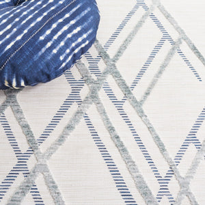 Safavieh Cabana 416 CBN416 Power Loomed Indoor / Outdoor Rug Ivory / Navy CBN416N-9