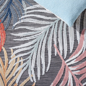 Safavieh Cabana Artistic Square Area Rug With Tropical Leaf Pattern For Indoor & Outdoor Versatility And Style Black ,Rust 88% Polypropylene,12% Polyester Cbn445h-5r