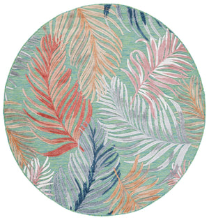 Safavieh Cabana Contemporary Green & Rust Accent Rug — Power-Loomed Turkey, Low-Profile, Stain-Resistant Texture 2'-0" x 3'-0" CBN445Y-2