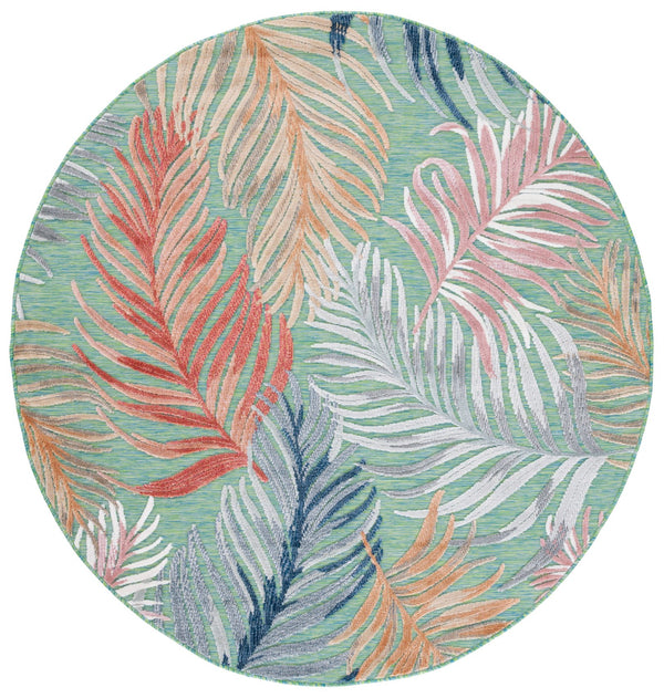 Safavieh Cabana Contemporary Green & Rust Accent Rug — Power-Loomed Turkey, Low-Profile, Stain-Resistant Texture 2'-0" x 3'-0" CBN445Y-2