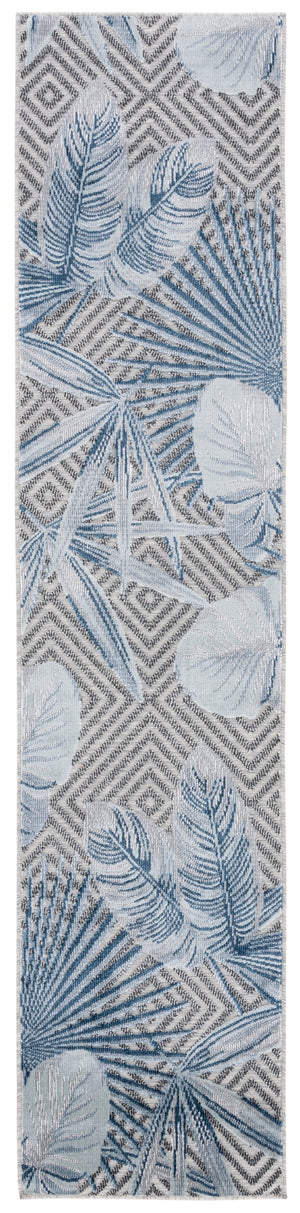 Safavieh Cabana Exquisite Tropical Motif Area Rug - Stylish, Durable, And Versatile For Indoor/Outdoor Spaces Ivory ,Navy 88% Polypropylene,12% Polyester Cbn447n-210