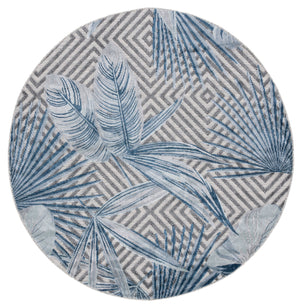 Safavieh Cabana Exquisite Tropical Motif Area Rug - Stylish, Durable, And Versatile For Indoor/Outdoor Spaces Ivory ,Navy 88% Polypropylene,12% Polyester Cbn447n-210