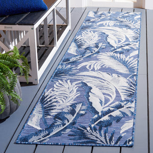 Safavieh Cabana Stylish Tropical Leaf Pattern Rug - Durable, All-weather Design For Indoor & Outdoor Spaces Black ,Grey 88% Polypropylene,12% Polyester Cbn452h-210