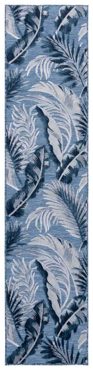 Safavieh Cabana Stylish Tropical Leaf Pattern Rug - Durable, All-weather Design For Indoor & Outdoor Spaces Black ,Grey 88% Polypropylene,12% Polyester Cbn452h-210