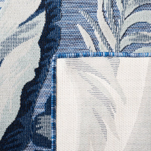 Safavieh Cabana Stylish Tropical Leaf Pattern Rug - Durable, All-weather Design For Indoor & Outdoor Spaces Black ,Grey 88% Polypropylene,12% Polyester Cbn452h-210