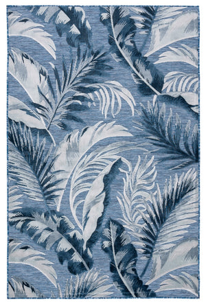 Safavieh Cabana Stylish Tropical Leaf Pattern Rug - Durable, All-weather Design For Indoor & Outdoor Spaces Black ,Grey 88% Polypropylene,12% Polyester Cbn452h-210