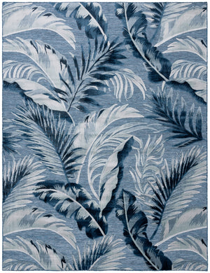 Safavieh Cabana Stylish Tropical Leaf Pattern Rug - Durable, All-weather Design For Indoor & Outdoor Spaces Black ,Grey 88% Polypropylene,12% Polyester Cbn452h-210