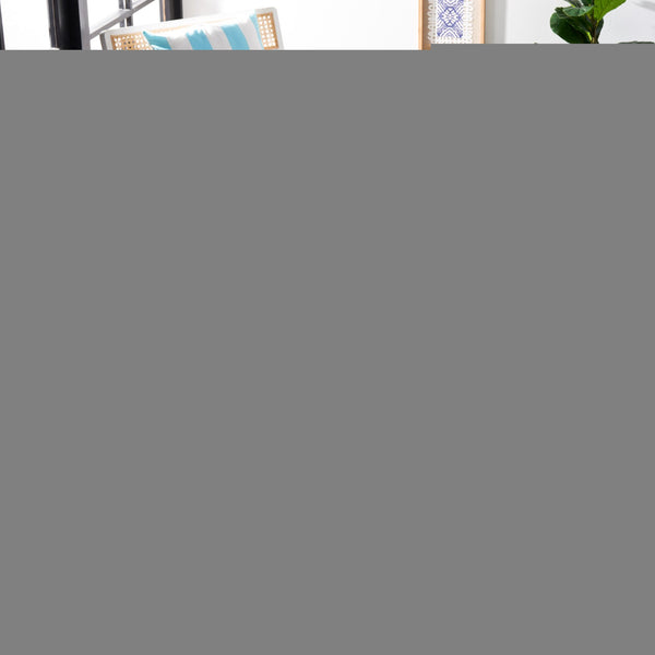 Safavieh Cabana Stylish Tropical Leaf Pattern Rug - Durable, All-weather Design For Indoor & Outdoor Spaces Grey ,Navy 88% Polypropylene,12% Polyester Cbn452n-210