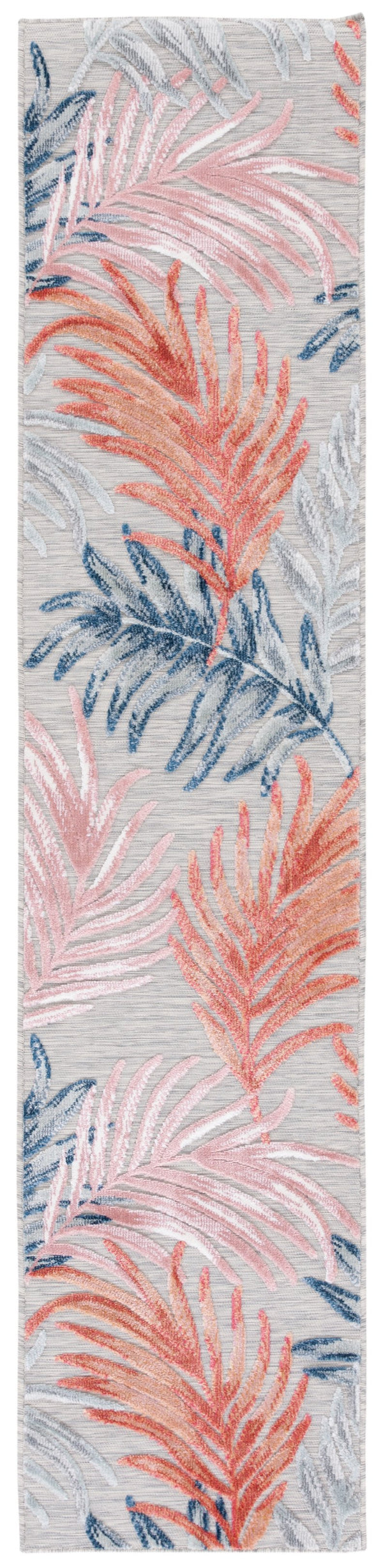 Safavieh Cabana Stylish Area Rug With Tropical Palm Fronds Design - Perfect For Indoor And Outdoor Spaces! Grey ,Rust 88% Polypropylene,12% Polyester Cbn458f-210