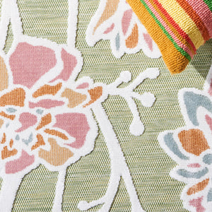 Safavieh Cabana Indoor/Outdoor Area Rug - Vibrant Floral Design, Plush Comfort, Durable And Stylish Décor Essential Green ,Pink 88% Polypropylene,12% Polyester Cbn486y-27