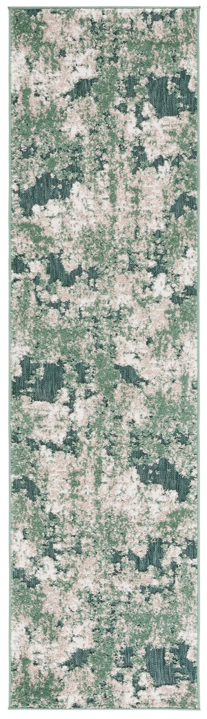 Safavieh Cabana Modern Power Loomed Area Rug From Turkey - Chic Green And Ivory Design For Elegant Spaces Green ,Ivory Polypropylene Cbn630y-9
